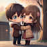 draw a cute anime character, couple