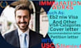 write immigration visa cover letter, petition letter for eb2 niw, eb1, f1, l1