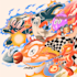 create bold vibrant colorful digital illustrations