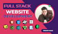 develop fulll stack website as mern stack developer, front end developer