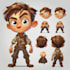 make a 2d game character design and animation