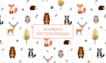 create cute, seamless nursery patterns in a minimal pastel style