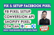 setup or fix meta facebook pixel conversion api, ga4 ecommerce tracking with gtm