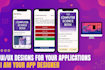 create flutter and react native UI UX for mobile apps