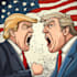 create any current political cartoon in unique style