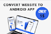 convert website into android and ios application