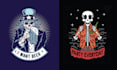 create amazing skeleton pub beer logo