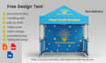 design canopy tent and  flag, table cover