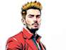 draw a professional pop art portrait