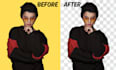 do remove background, transparent, cutout  ,clipping path