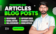 do SEO content writing, blog writing, and article writing