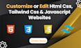 customize or edit html css, tailwind css and javascript code