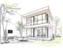 do architectural sketch rendering exterior interior concept