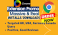 do chrome extension promotion to get extension installs and reviews