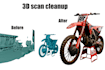 do 3d scan repair and cleanup into perfect 3d models