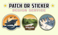create custom logo, sticker, badge, patch designs retro vintage
