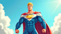 draw a male superhero cartoon character