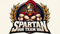 do unique spartan warrior logo with source files in two days
