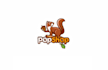 design cute and playful squirrel mascot logo