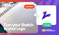 create a logo based on your sketch or idea