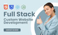 create custom website development full stack web developer front end HTML design