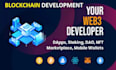 build blockchain web3 dapp, presale dex, smart contracts, staking on solana evm