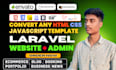 convert any HTML template to dynamic laravel website