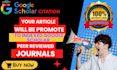 increase google scholar citation on index peer reviewed journals