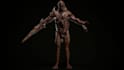 game ready 3d creature monster, scary zombie model, vr horror, texture, ue5 rig