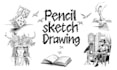 drawing pencil illustration ,product or object pencil sketch