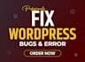 fix wordpress issues, errors, bugs, or CSS problems professionally