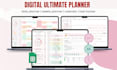 design digital planner spreadsheet, bill tracker, habit tracker spreadsheet