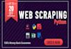 do python web scraping, data scraper, selenium, scrapy
