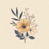 design feminine hand drawn botanical boho logo
