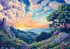 create anime, game, environment concept art and background