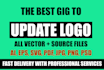enhnce,refresh,fix,duplicate,remake logo into vector