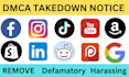 remove leaked,pirated, copyright, illegal content under dmca