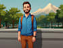 create cartoon illustration character or avatar