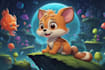 draw a digital cartoon illustration