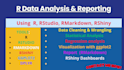 data analysis and report using r, rstudio, rmarkdown, rshiny