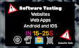 do website testing, app testing, software testing and review