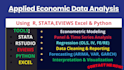 applied economic data analysis using stata, r, eviews, python, excel