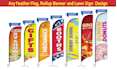 make teardrop flag, beach flag, drop flag, feather flag, lawn sign