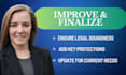 edit and improve any legal contract as your business attorney