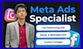 setup facebook ads and instagram ads campaign, meta ads manager
