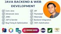 do java backend, web development, jdbc, jsp servlet, jsf, thymeleaf, hibernate