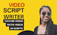write youtube video scripts, tiktok, ad scripts, and more