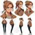 create original anime character sheet or reference for