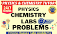 help in physics, astronomy, organic, inorganic chemistry, labs and problems