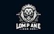 design creative roaring lion logo with satisfaction guaranteed